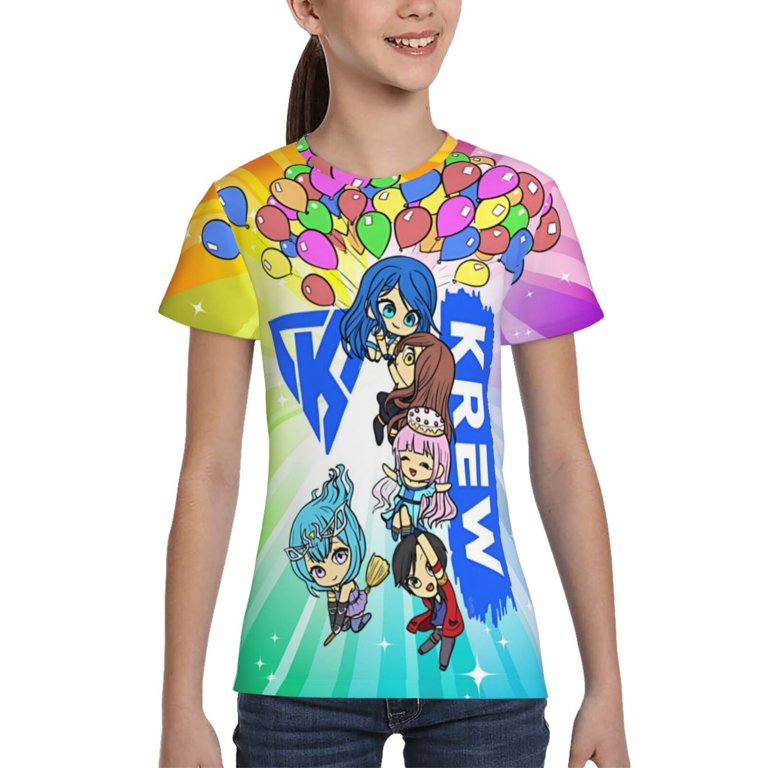 Kids ItsFunneh Krew Shirts 3D Printing Cartoon T Shirt