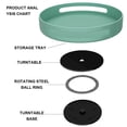 thumbnail image 2 of Billuyoard Estante giratorio de 360 ​​grados estante giratorio almacenamiento de cosméticos organizador antideslizante dormitorio cocina Gadget bandeja Cocina y Comedor Negro Grande Billuyoard HA011511-03B, 2 of 6