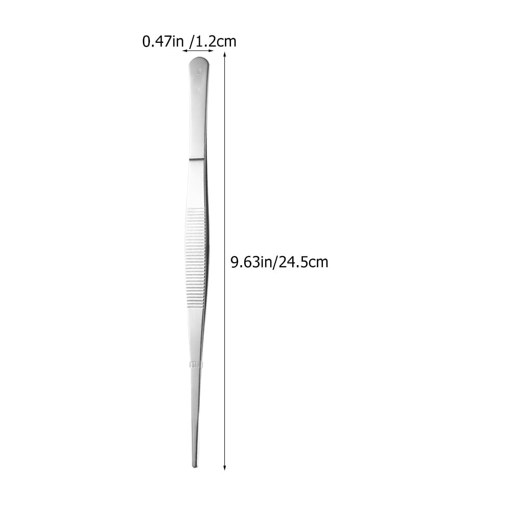 COOPHYA Bending Tweezers Silver Repairing Gardening Tools 5Pcs 9.8In