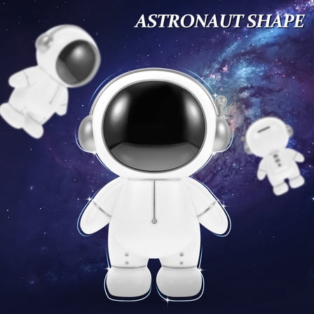 OFFIGAM Money Bank Astronaut Coin Bank Silver Plastic Creative Design 1Set