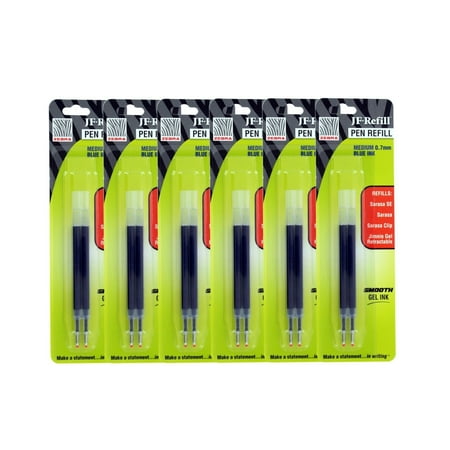 - Jimnie Gel RT/Sarasa/Z-Grip Retractable Gel Pen Refills, 0.7mm, Medium Point, Blue Ink, Pack of 12, Vibrant ink colors help convey your most creative thoughts.., By Zebra