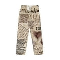 thumbnail image 5 of Daiia Men'S Abstract Coffee Pattern With Letters Pants,Bottoms Sleep Lounge,Pajama Pants,Pj Bottoms Drawstring And Pockets-Large, 5 of 9