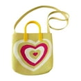 thumbnail image 3 of Women's Woven Tote Bag Grocery Bag Knitted Handbag for Party Working Outdoor Yellow, 3 of 7