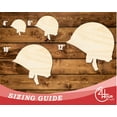 thumbnail image 3 of Unfinished Wood Army Helmet Shape 10" / 1/2", 3 of 3