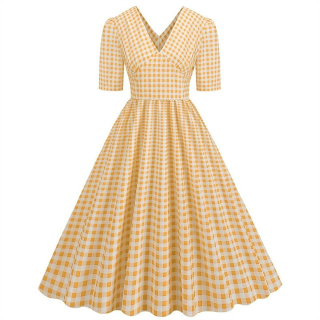 QIPOPIQ Robes de Vacances pour Femmes Manches Courtes Robe de Poupée Tendance Col en V Robe d'Été Couleur Unie Robe Plissée Trois Couches Offres 2023
