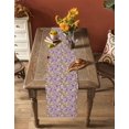 thumbnail image 4 of Table Runner 36 Inch Long - Yellow Lemon Purple HummingbirdDecorative Table Scarf,Summer Watercolor Floral PlantDining Table Runners for Wedding Party Kitchen Dining Tables, 4 of 7
