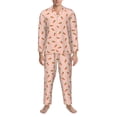 thumbnail image 3 of KLL orange carrot on a gingham Sleepwear Mens Flannel Pajamas,Long Cotton Pj Set-X-Large, 3 of 7