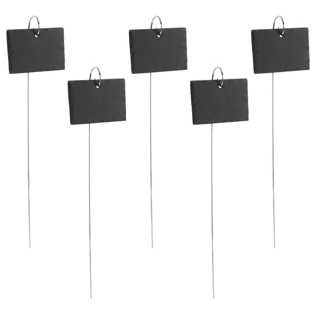 Shisuyan 5Pcs Horticultural Tags Slate Plant Tags Landscape Signs Garden Potted Plant Tags