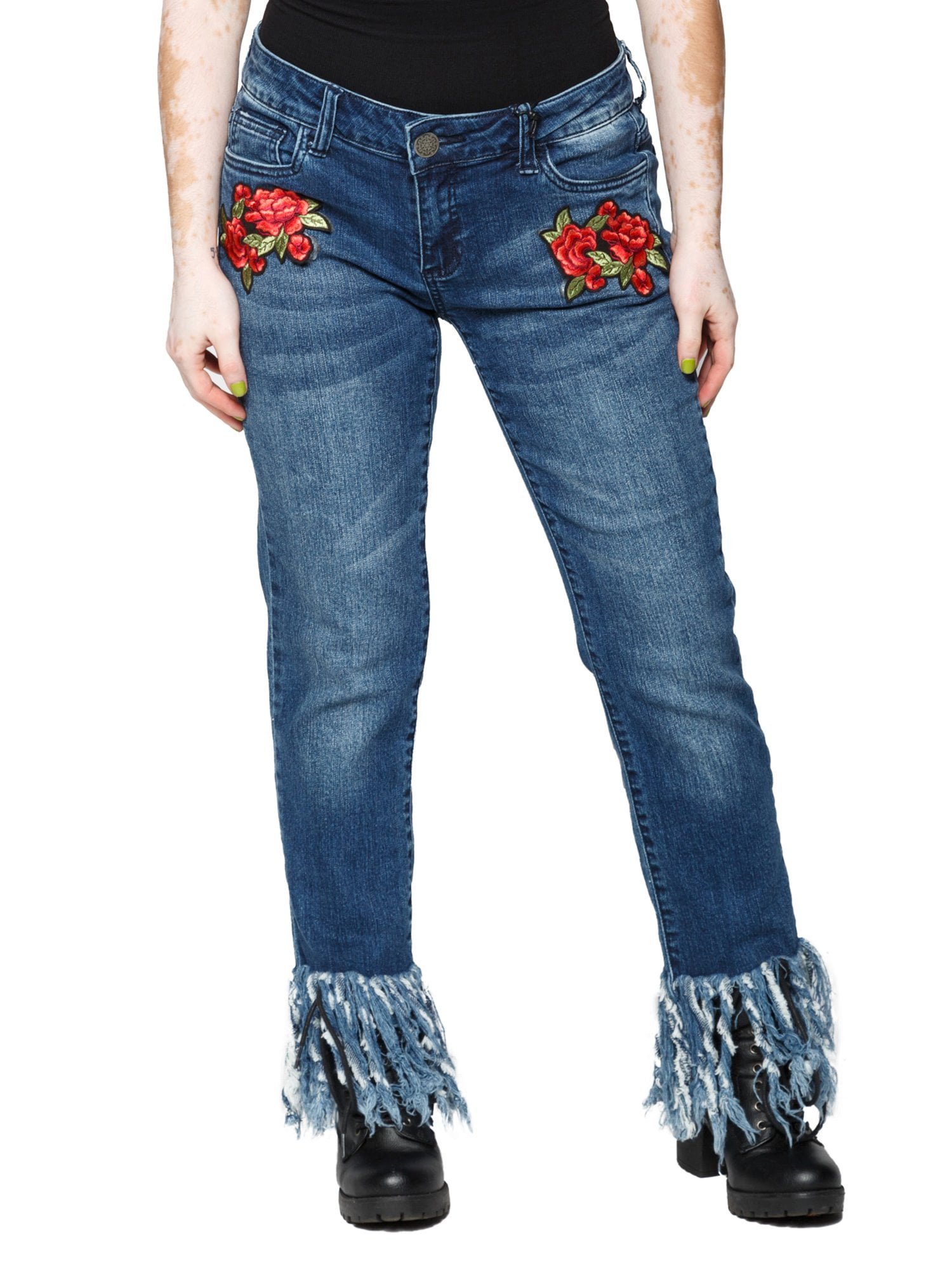 Xehar Women's Stylish Fringe Denim 