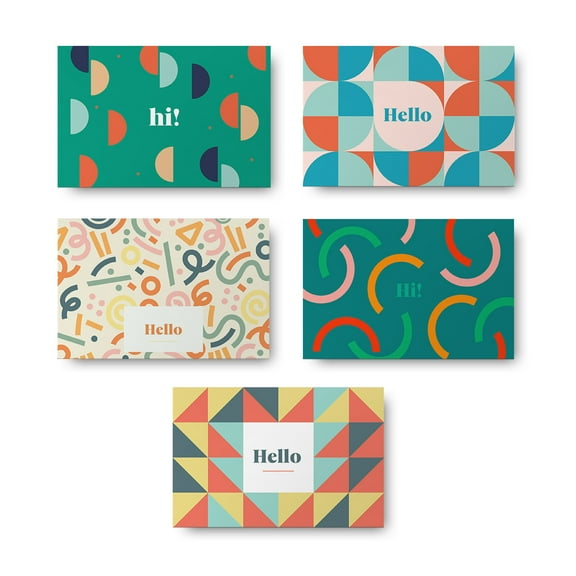 Rileys & Co All Occasion Greeting Cards with Envelopes | 50 Pcs, 5 Colorful Designs 4 in x 6 in
