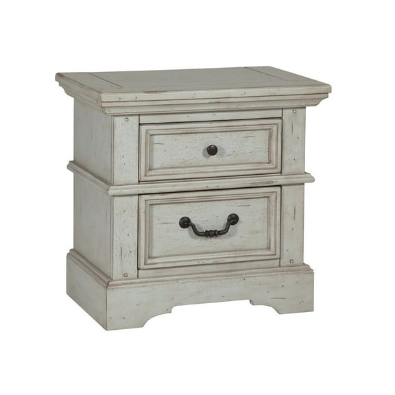 American Woodcrafters Stonebrook Small Nightstand - Light Distressed Antique Gray