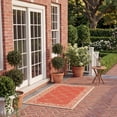 thumbnail image 4 of Safavieh Courtyard Gaus Oriental Indoor/Outdoor Area Rug, Red/Natural, 2'7" x 5', 4 of 12
