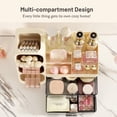 thumbnail image 3 of Organizador de maquillaje Aveniee con cajones para tocador, color crema blanco, 3 of 8