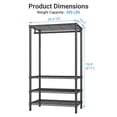 thumbnail image 5 of VIPEK V1 Wire Garment Rack 4 Tiers Heavy Duty Clothes Racks for Hanging Clothes Large Clothing Rack Freestanding Closet with Hanging Rod, 35.4'' L X 15.7'' W X 70.9'' H, Max Load 500LBS, Black, 5 of 7