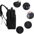 thumbnail image 3 of Mochila impermeable para portátil de 15,6" con carga USB, ideal para el trabajo, la escuela y los viajes, 3 of 6