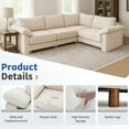 thumbnail image 4 of HOMYEDAMIC Oversized Chenille Sectional Sofa with Ottoman, U Shaped Deep Seat Modular Couch, DIY Combination Modern Sectional for Living Room, 4 of 8