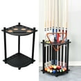thumbnail image 3 of koolsoo Rack de Queue de Piscine pour les Repères et les Balles 8 Trous Standing Support de Tige de Piscine avec Boisson Noir, 3 of 9
