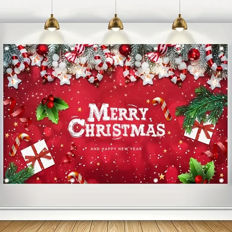 1pc, Christmas Decoration Banner (43.3in*70.8in/110cm*180cm