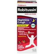 Children's Robitussin Cough and Cold Medicine for Kids, Fruit Punch, 4 fl oz