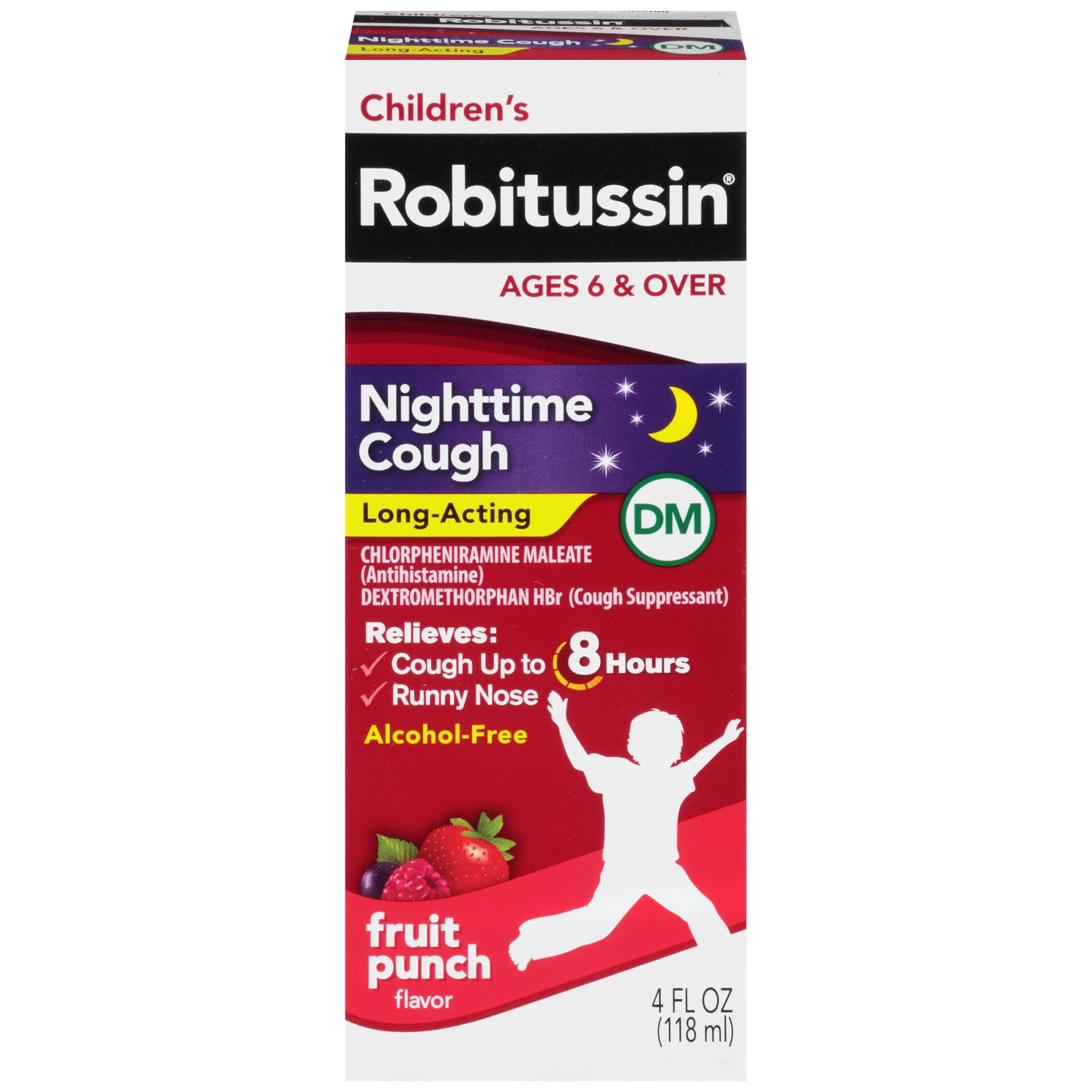 Children's Robitussin Cough and Cold Medicine for Kids, Fruit Punch, 4 Fl Oz