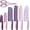 Purple, variant on Geohope Knife Set, 13 Pieces Kitchen Knives Set with Healthy Anti-Rust Coating, Dishwasher Safe, Stainless Steel Chef Knife Sets with 6 Blade Guards, Perfect Holiday Gifts for Kitchen