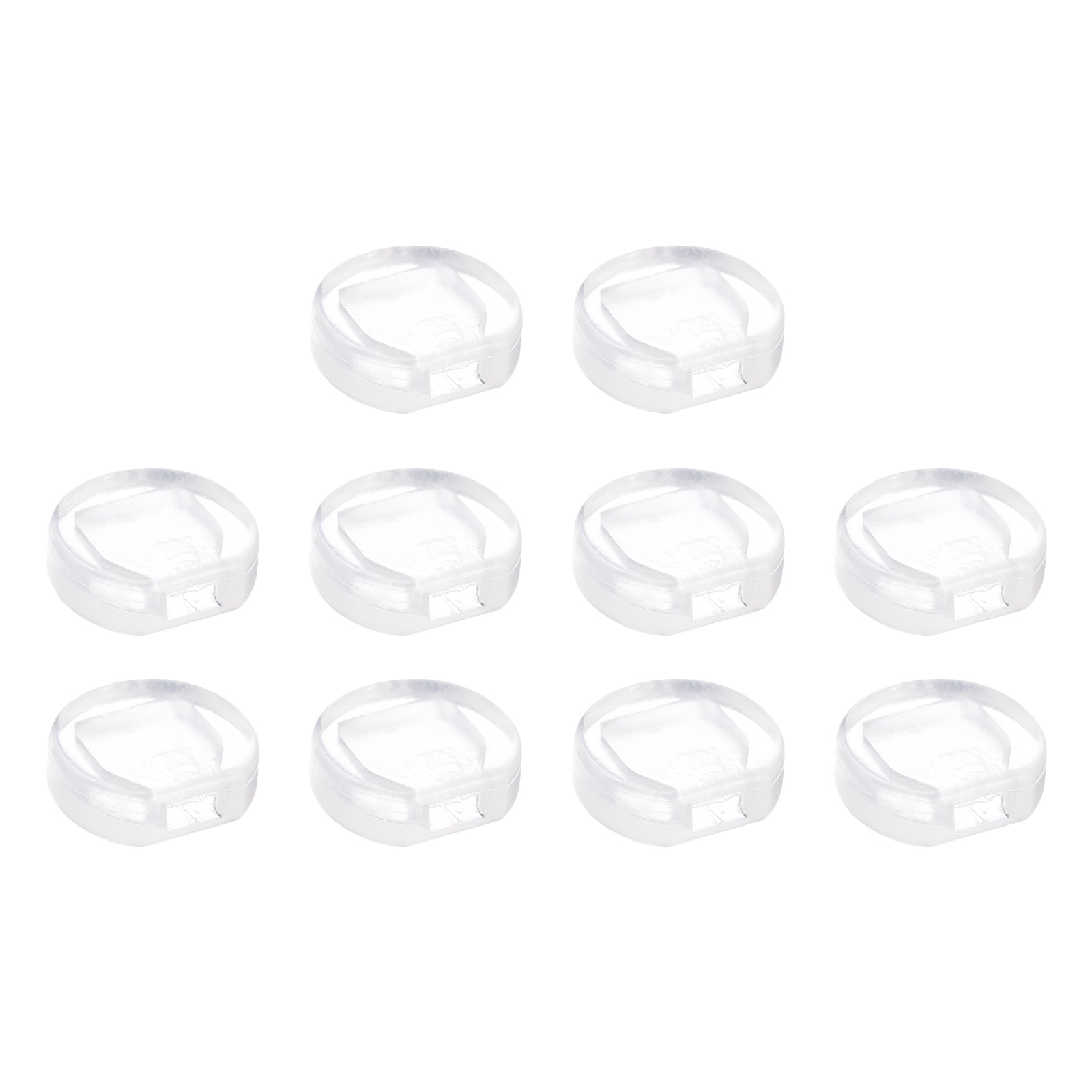 30Pcs Silicone Earring Pads - Clear Clip-on Earring Backs Cushions 12x15mm For Comfort