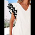 thumbnail image 4 of Vestido Midi Informal de Verano 2025 para Mujer, con Escote en V, Corta, Volantes, Corte A, . M, 4 of 10