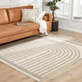 thumbnail image 5 of BoutiqueRugs Yasuo Contemporary Area Rug - Machine Washable - Peach, Medium Gray - 2' x 2'11", 5 of 9