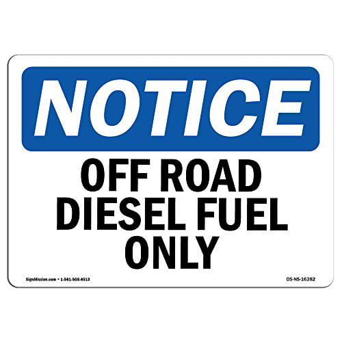 This Tank Contains Diesel Fuel for Off-Highway Construction Site Vinyl Label Decal  Made in The USA Protect Your Business OSHA Notice Sign