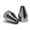 Silver/Black, variant on Ciro Fluted Spike Bolt Screw Cap Set (55pk) for Harley - Chrome/Black 70002