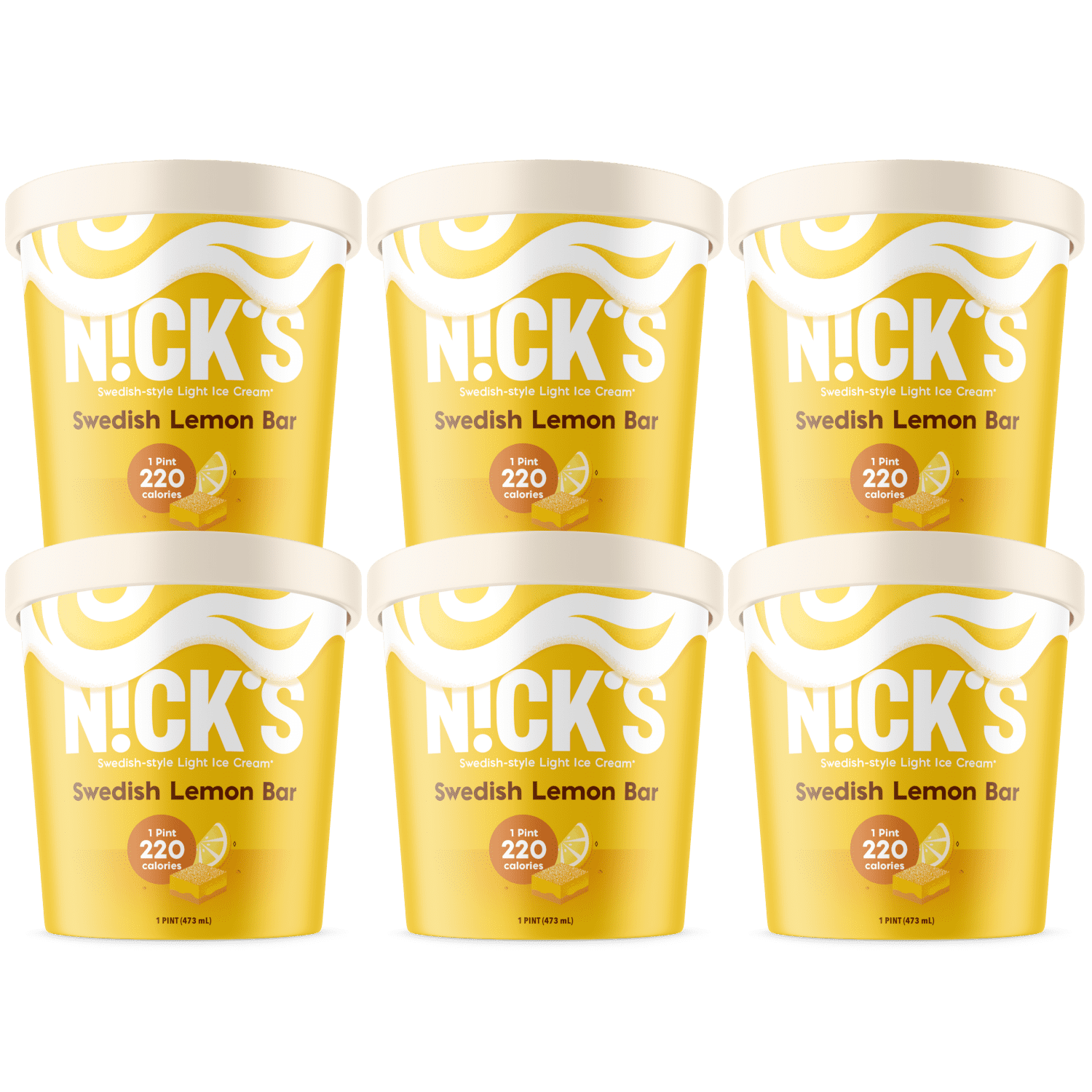 NICK'S Light Ice Cream Swedish Lemon Bar