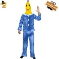 thumbnail image 1 of Conjunto de disfraces de Bananas en pijamas para Hombre, traje de Cosplay divertido, serie de TV, disfraces de Halloween, Carnaval, disfraces de fiesta, espectáculo de escenario, 1 of 4