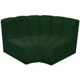 thumbnail image 3 of Meridian Furniture Arc Green Boucle Fabric Modular Sectional, 3 of 6
