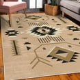 thumbnail image 3 of Southwestern Decorative Rug, Ethnic Illustration of a Zigzags Design Triangular Iconic Art Motifs, Quality Carpet for Bedroom Dorm and Living Room, 6 Sizes, Pale Mustard, by Ambesonne, 3 of 4