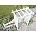 thumbnail image 2 of Fairfield 58"L x 32"W x 86.5"H Vinyl Arbor with Picket Fence Wings and Gate, 2 of 7