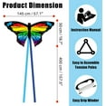 thumbnail image 7 of Butterfly Kites for Kids & Adults, Colorful Beach Single Line Kite with Long Tail, Winding Handle, Easy to Fly, Large Beginner Kite for Park Outdoor Games Activities, 7 of 7