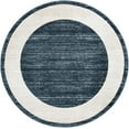thumbnail image 2 of Jill Zarin Uptown Collection Area Rug - Yorkville (5' 3" Round Navy Blue/Ivory), 2 of 5