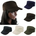 thumbnail image 3 of Ludlz Classic Women Men Adjustable Plain Vintage Army Military Cadet Style Cap Hat, 3 of 7