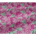 thumbnail image 5 of oneOone Cotton Jersey Fuschia Pink Fabric Leaves & Lemon Quilting Supplies Print Sewing Fabric By The Yard 58 Inch Wide, 5 of 6