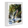 thumbnail image 3 of Stupell Industries Traditional Splashing Lake Bass White Framed Giclee Art, 17 x 17, by LSR Design Studio, 3 of 8