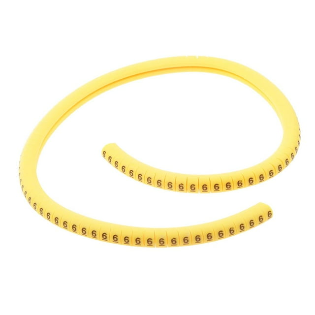 100 marcadores de cables amarillos, etiquetas numeradas de 2,5 mm², n. degree 0~9