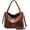 Brown, variant on CoCopeanut Shoulder Bag for Women Top Handle Handbag Large Capacity Crossbody Bag Hobo Tote Bag Retro Purse