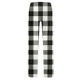 thumbnail image 3 of SOOMLON Pajama Pants for Women Soft Plaid Pajama Bottoms Adult Loose Warm Winter Lounge Sleepwear Sleep Pants Stretchy Comfy Wide Leg Pants Night Clothes Black XL, 3 of 4