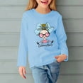 thumbnail image 2 of Birdeem Robe de Fille Fleurie Imprimée Col Rond Chandail pour Filles Chandail à Capuchon pour Enfants Haut Brodé Fleur, 2 of 5