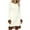 White 04, variant on Karymi Solid Crew Neck Long Sleeve Ribbed Knit Western Mini Dress, Contrast Brown Fringe Cuff & Hem Casual Fall Winter Dress Maxi Dresses for Women