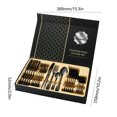 thumbnail image 3 of Amdohai 24pcs Western Steak K nife Fork Spoon Gift Box Set Stainless, 3 of 5