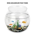 thumbnail image 1 of Trayknick Fish Tank Transparent Anti-drop Smooth Plastic Aquarium Tank Round Fish Bowl Home Use, 1 of 13