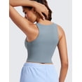 thumbnail image 2 of CRZ YOGA Womens Butterluxe Double Lined Cropped Tops Racerback Tanks Sleeveless Casual Workout Crop Shirts, 2 of 5
