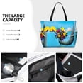 thumbnail image 3 of Fuzoiu Elephant Trunk Couple Flowers Print Waterproof Beach Tote Bag for Women Girls with Zipper,Sandproof Pool Swim Bag,Large Capacity Beach Travel Bag for Pool Swim Travel Everyday, 3 of 7