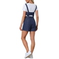 thumbnail image 3 of INSPIRE CHIC Denim Romper for Women's Casual Sleeveless Detachable 2 Piece Set Short Jeans Jumpsuits Blue S, 3 of 5